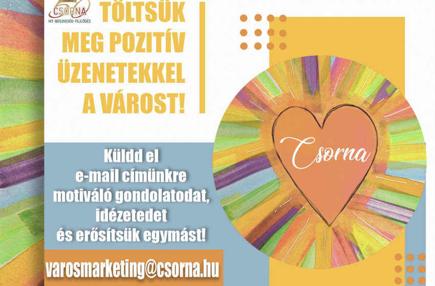 Töltsük meg pozitív üzenetekkel a várost!